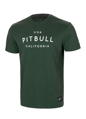 Men's T-Shirt Garment Washed USA CAL - Dark green