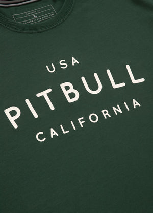 Men's T-Shirt Garment Washed USA CAL - Dark green