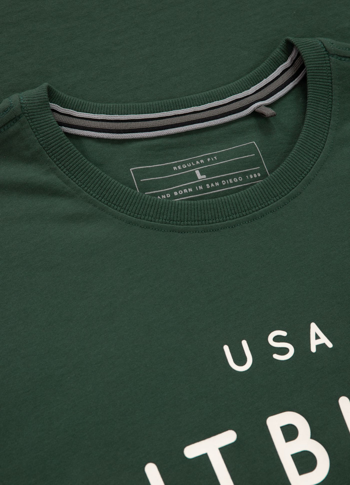 Men's T-Shirt Garment Washed USA CAL - Dark green