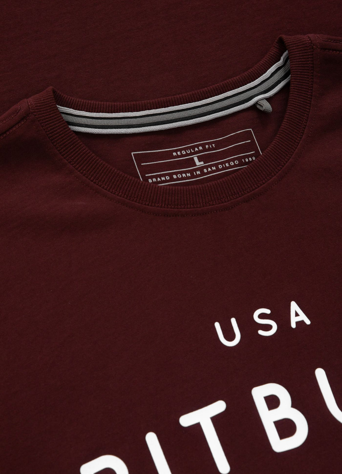 Muška majica kratkih rukava Garment Washed USA CAL - tamnobordo