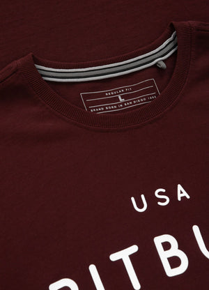 Muška majica kratkih rukava Garment Washed USA CAL - tamnobordo