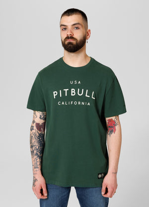 Men's T-Shirt Garment Washed USA CAL - Dark green