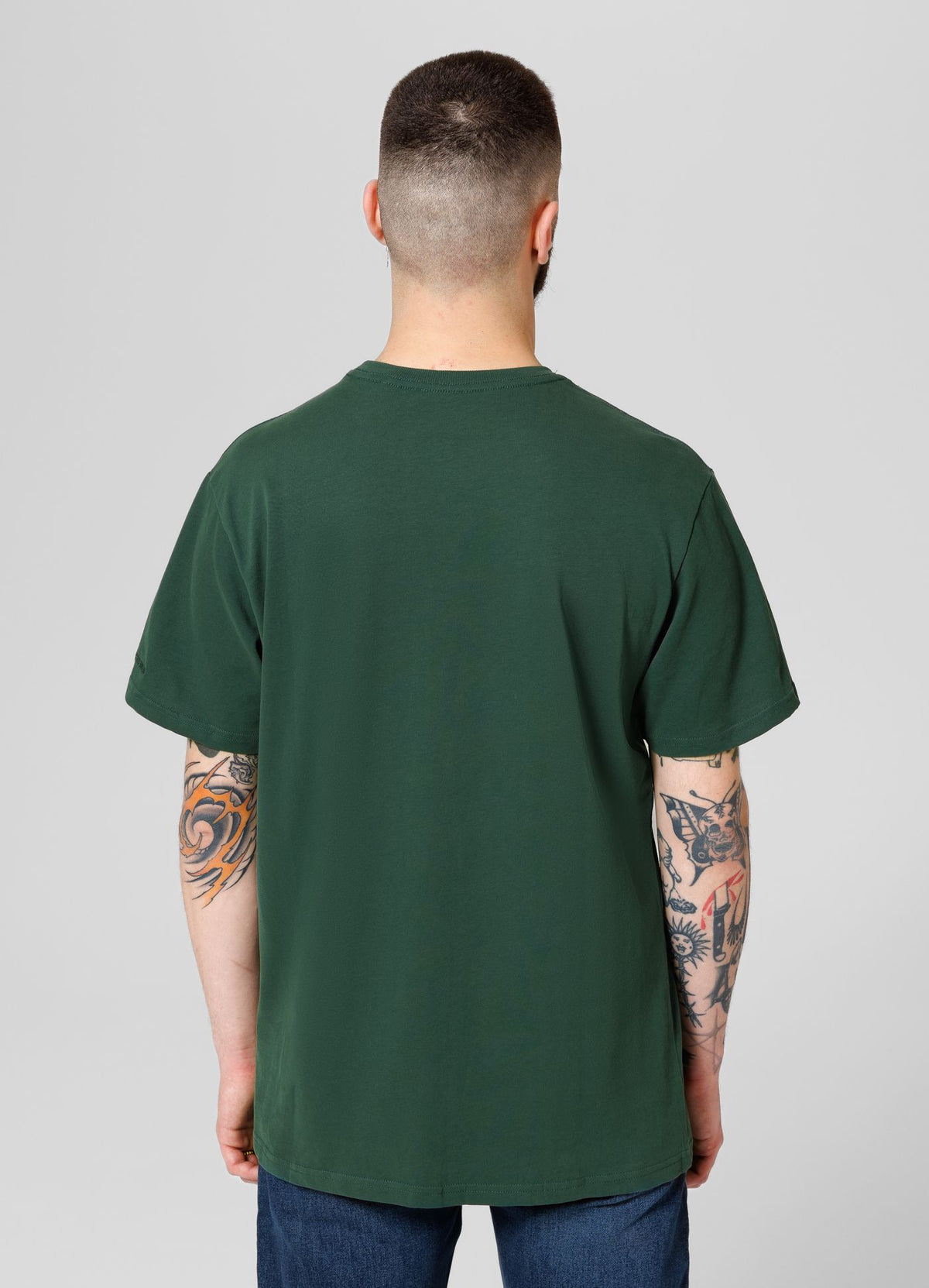 Men's T-Shirt Garment Washed USA CAL - Dark green