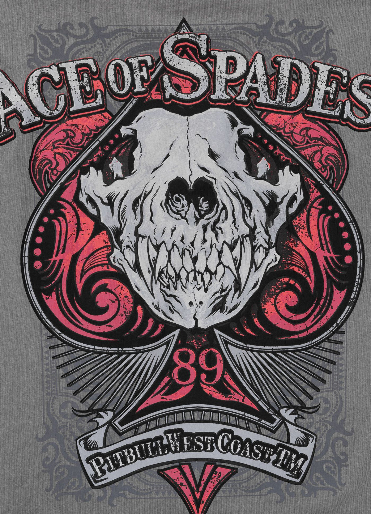 Men's T-Shirt Denim Washed ACE OF SPADES II - Gray