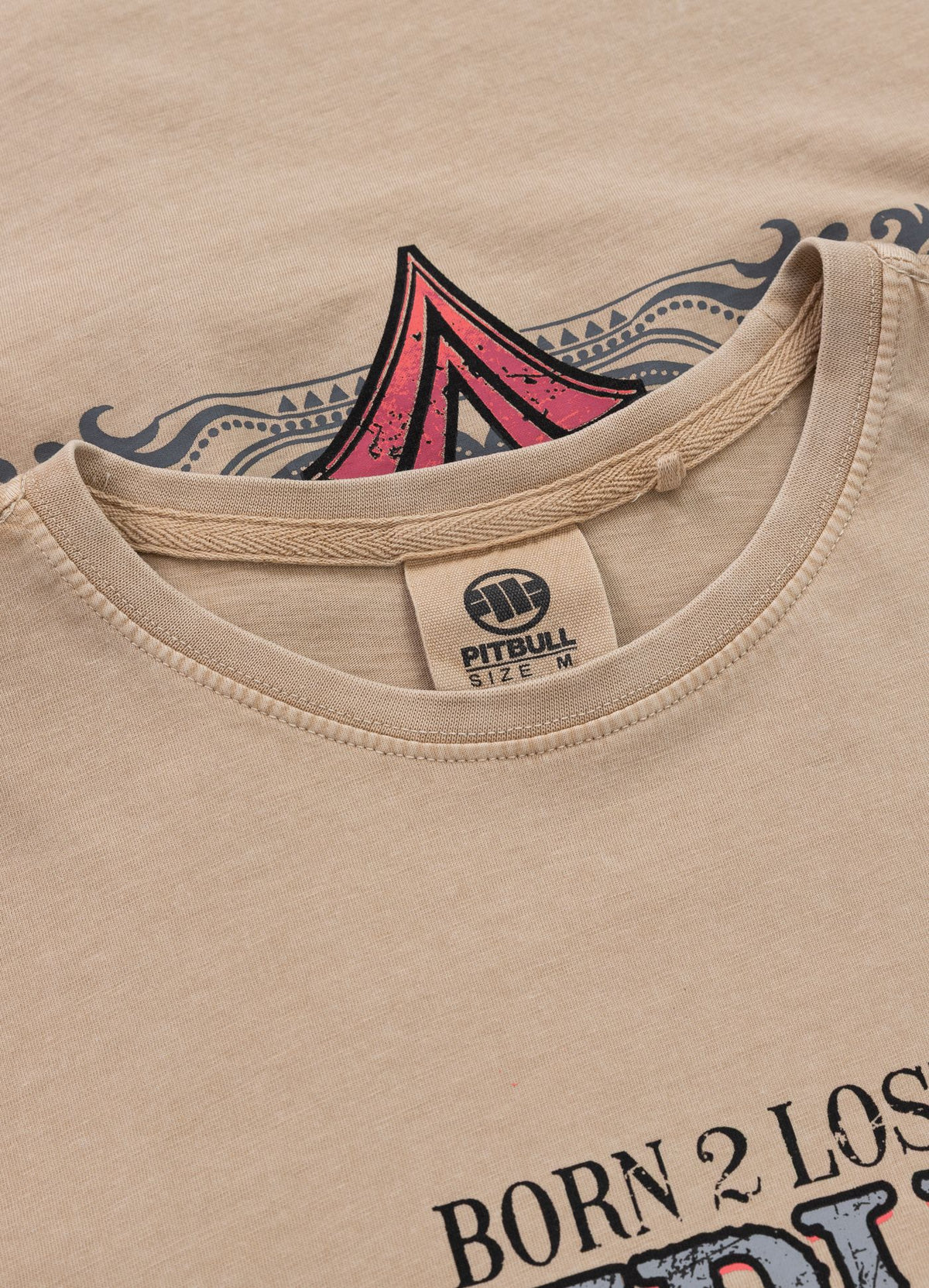 Men's T-Shirt Denim Washed ACE OF SPADES II - Sand