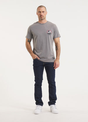 Men's T-Shirt Denim Washed OCEANSIDE - Gray