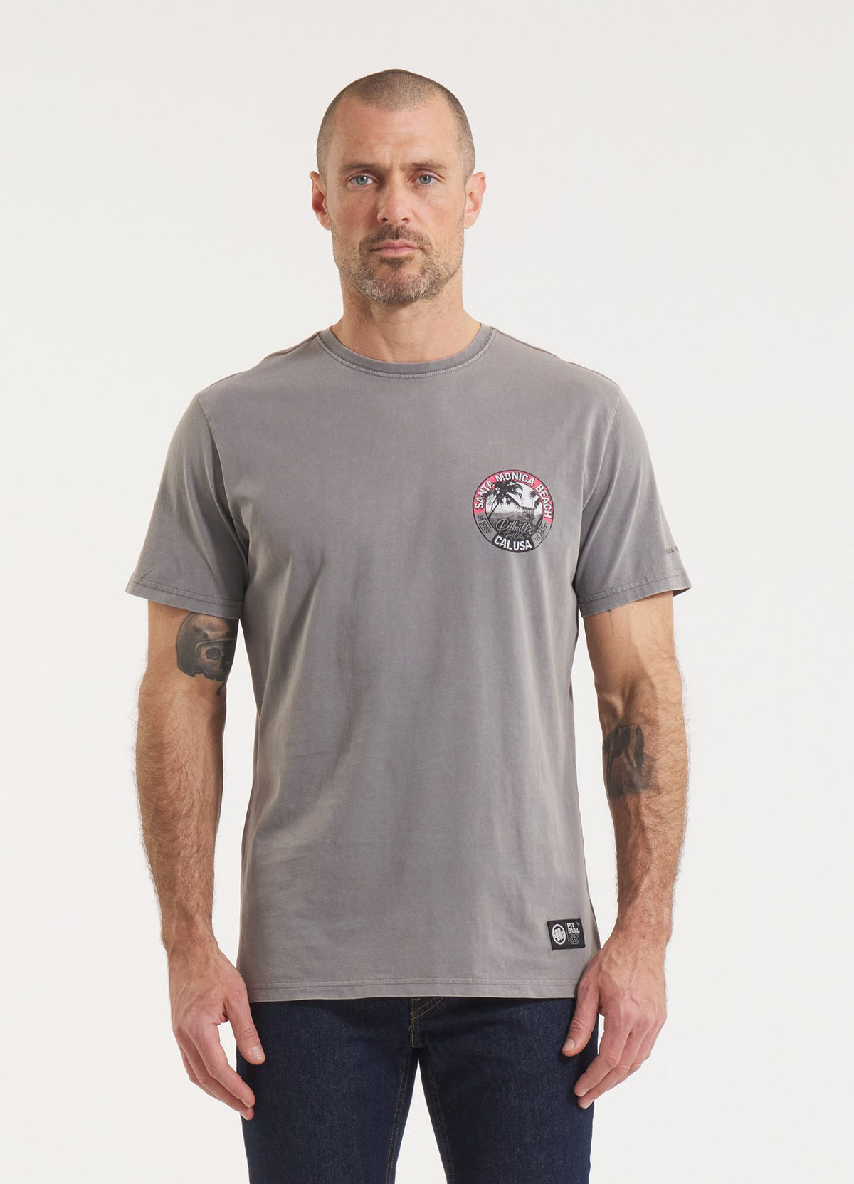 Men's T-Shirt Denim Washed OCEANSIDE - Gray