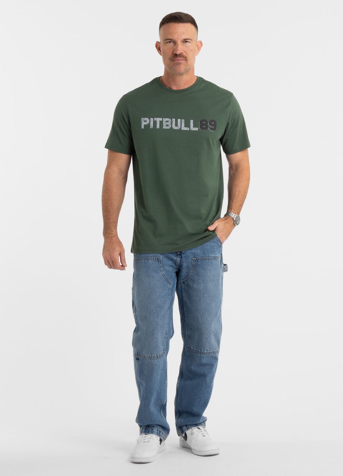 Men's T-Shirt DOG 89 - Dark green