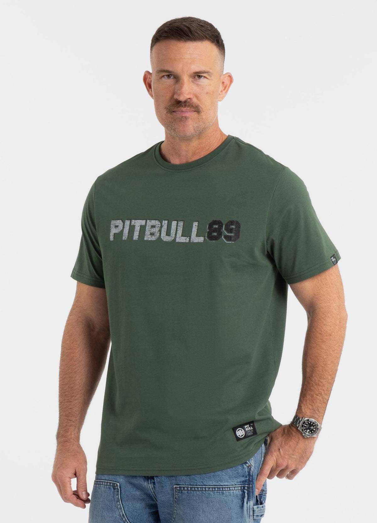 Men's T-Shirt DOG 89 - Dark green