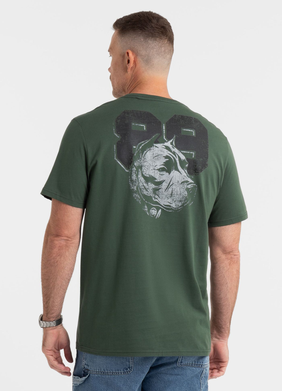 Men's T-Shirt DOG 89 - Dark green