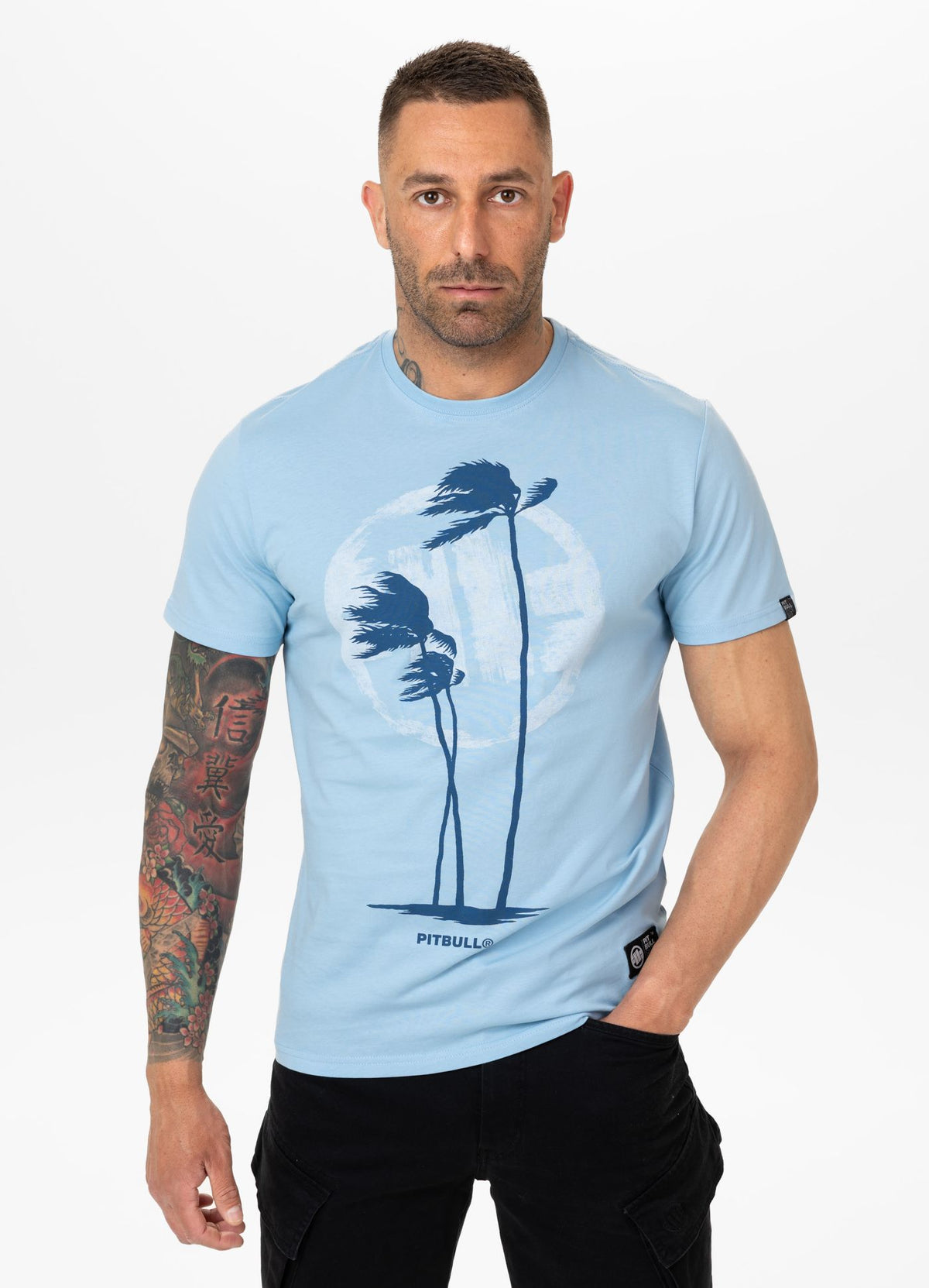 Muška majica PALMS - Svijetlo plava