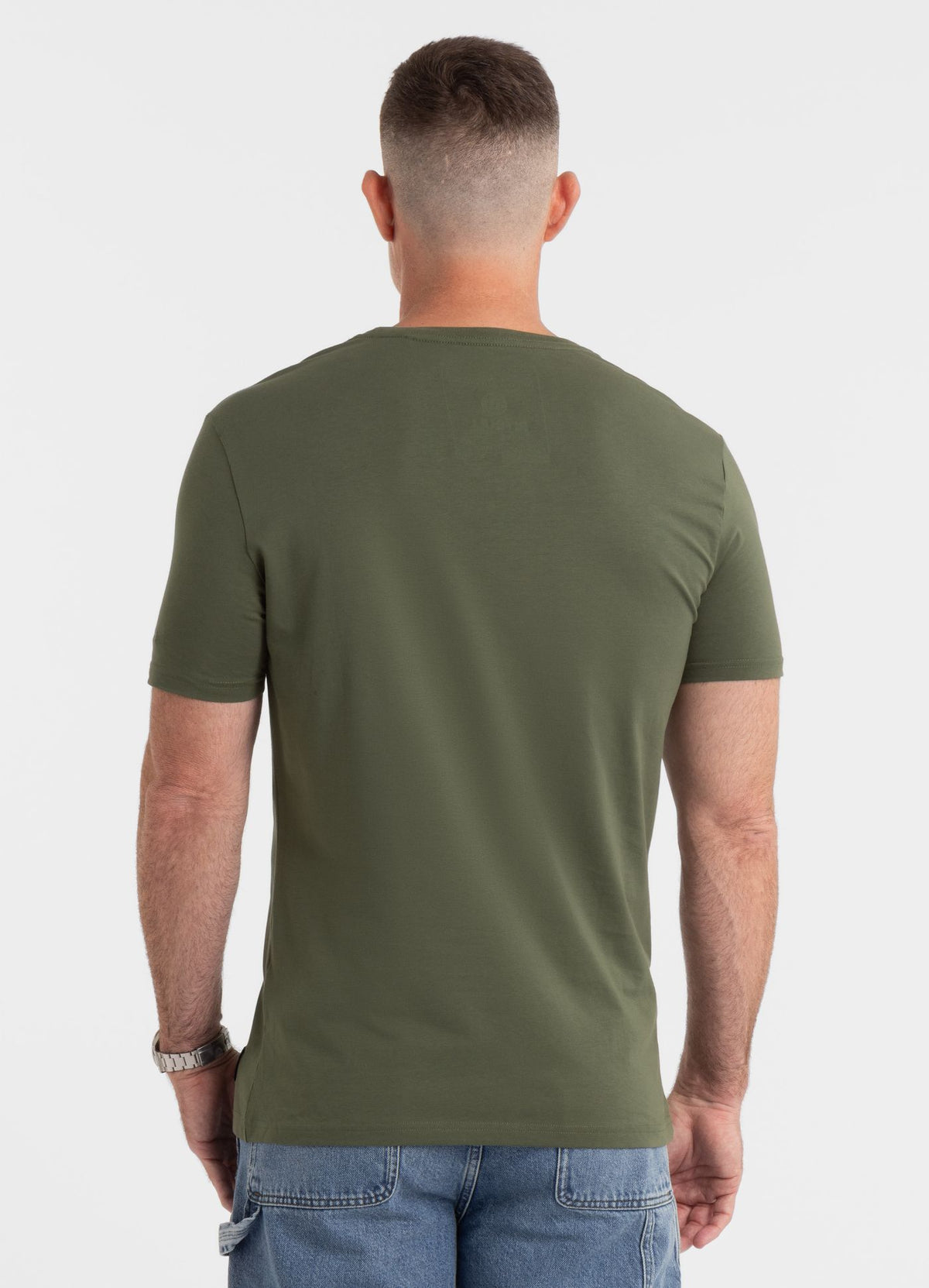 Muška majica kratkih rukava Slim Fit BEZ LOGOA - Maslina