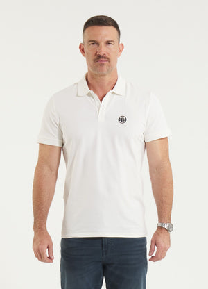 Muška polo majica Jersey Slim Fit Small Logo - prljavo bijela