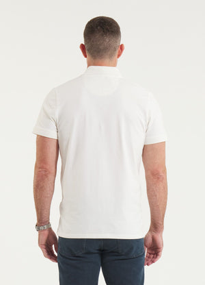 Muška polo majica Jersey Slim Fit Small Logo - prljavo bijela