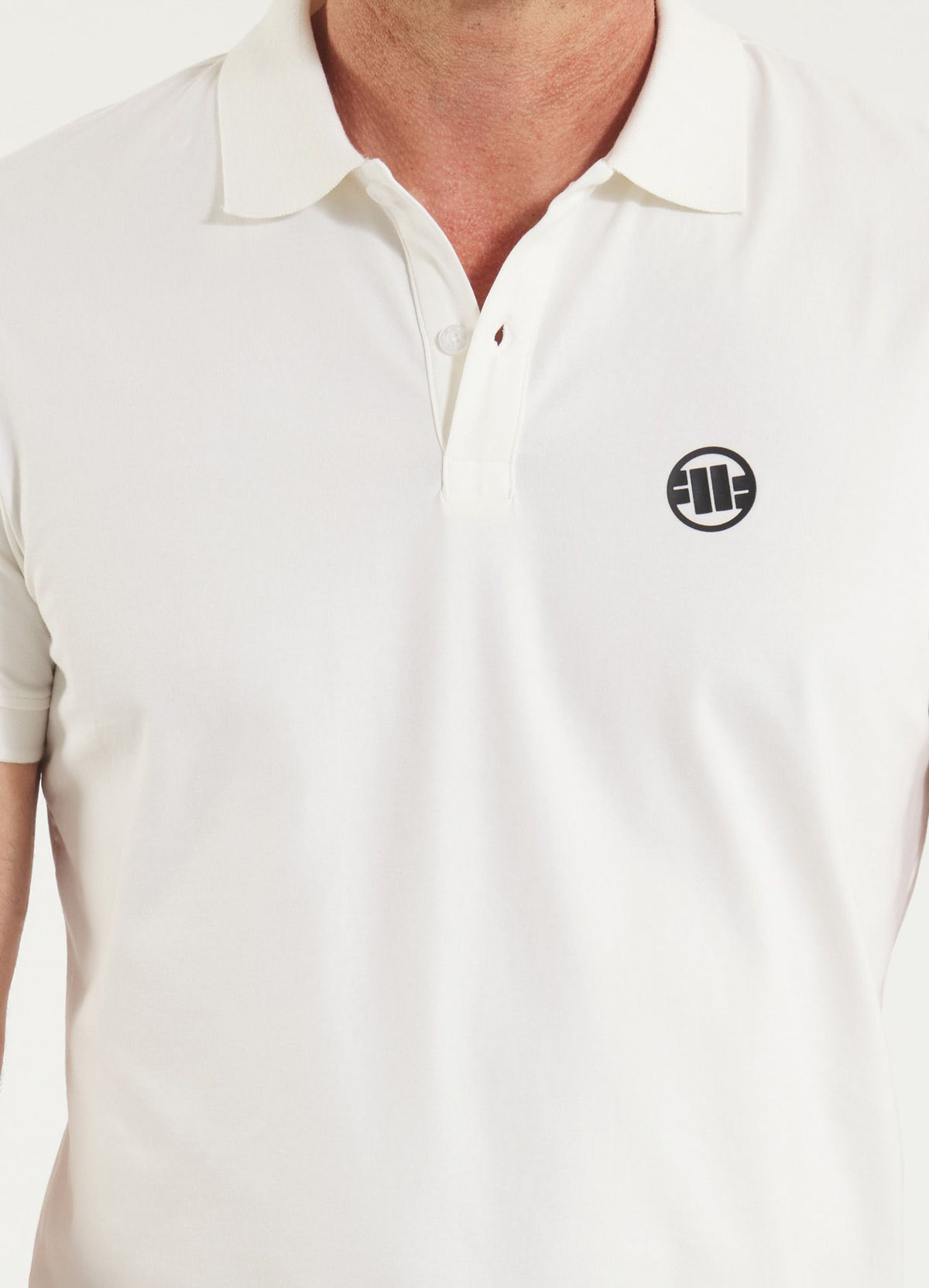 Muška polo majica Jersey Slim Fit Small Logo - prljavo bijela