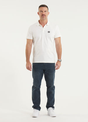 Muška polo majica Jersey Slim Fit Small Logo - prljavo bijela