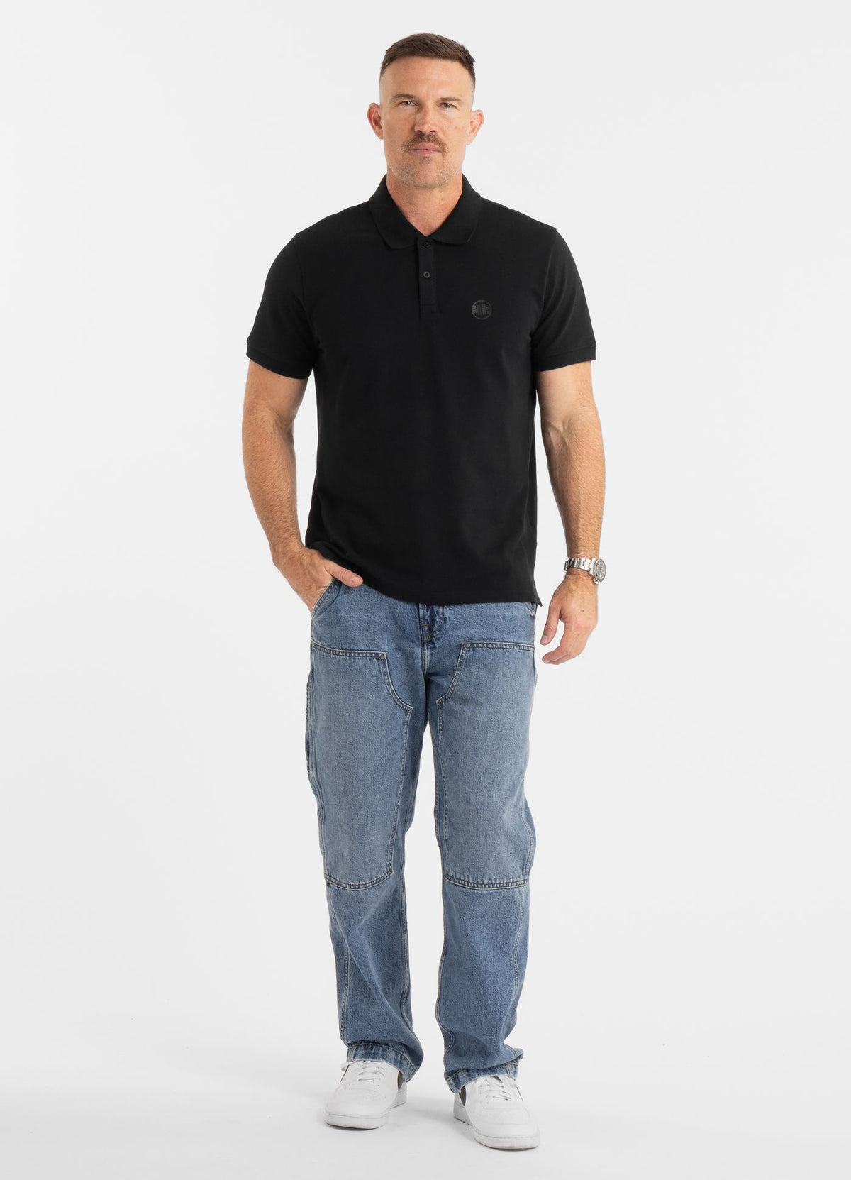 Muška polo majica Pique Regular - crna