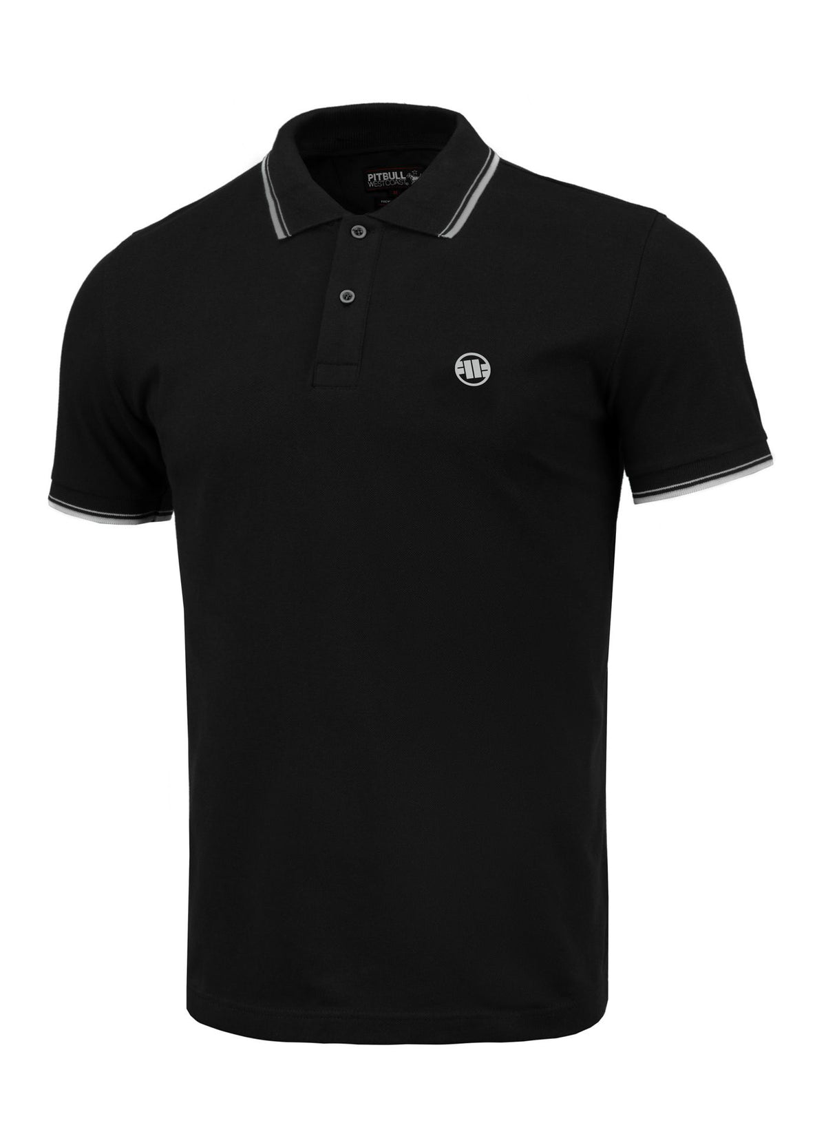 Muška polo majica Pique Stripes Regular - crna