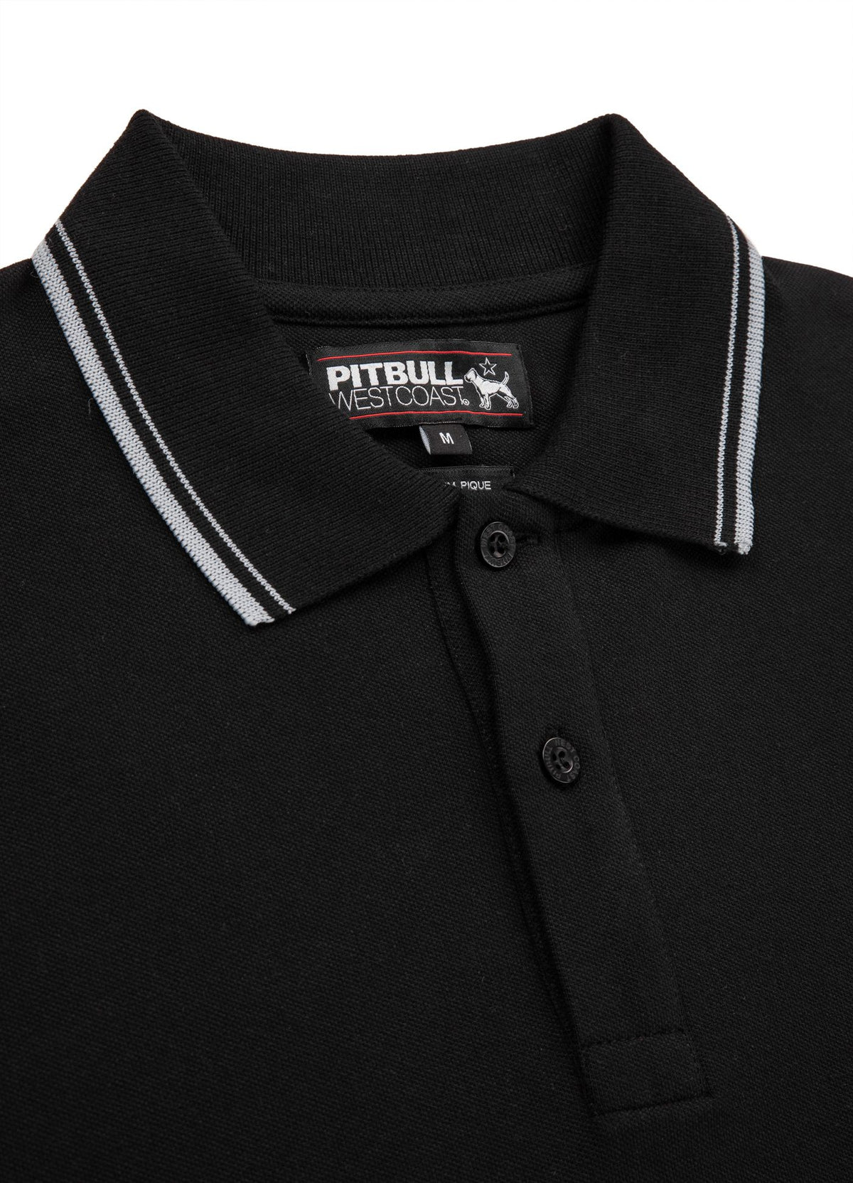 Muška polo majica Pique Stripes Regular - crna