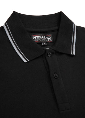 Muška polo majica Pique Stripes Regular - crna