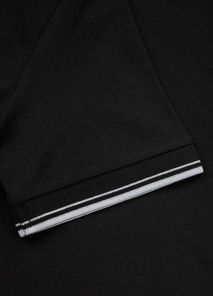 Muška polo majica Pique Stripes Regular - crna