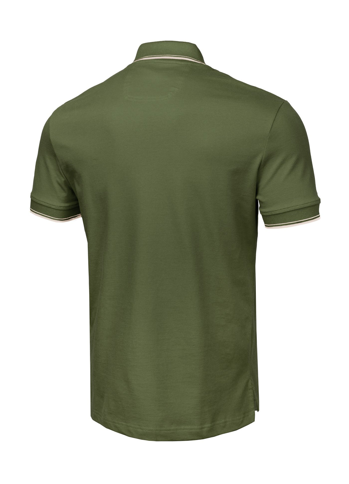 Men's Polo shirt Pique Stripes Regular - Olive