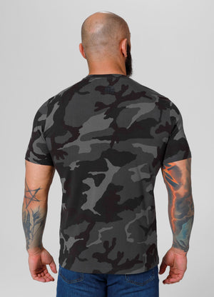 Majica kratkih rukava Slim Fit Classic Boxing - potpuno crna maskirna boja