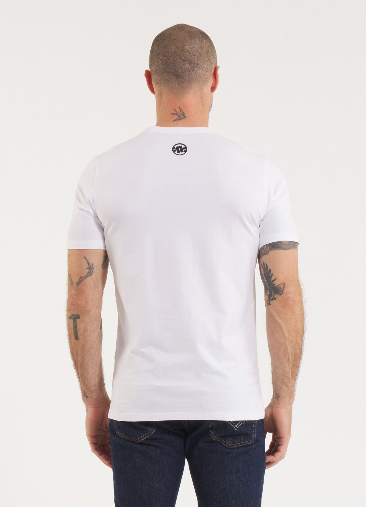Muška majica kratkih rukava Slim Fit Classic Boxing - bijela