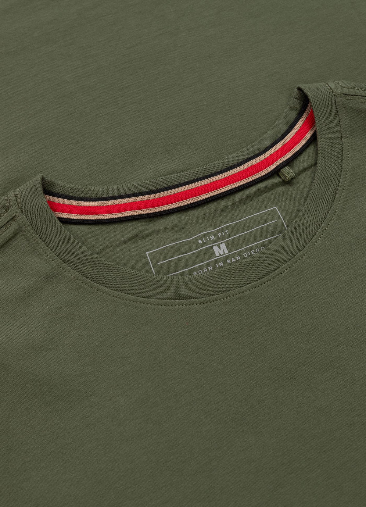 Muška majica kratkih rukava Slim Fit BEZ LOGOA - Maslina