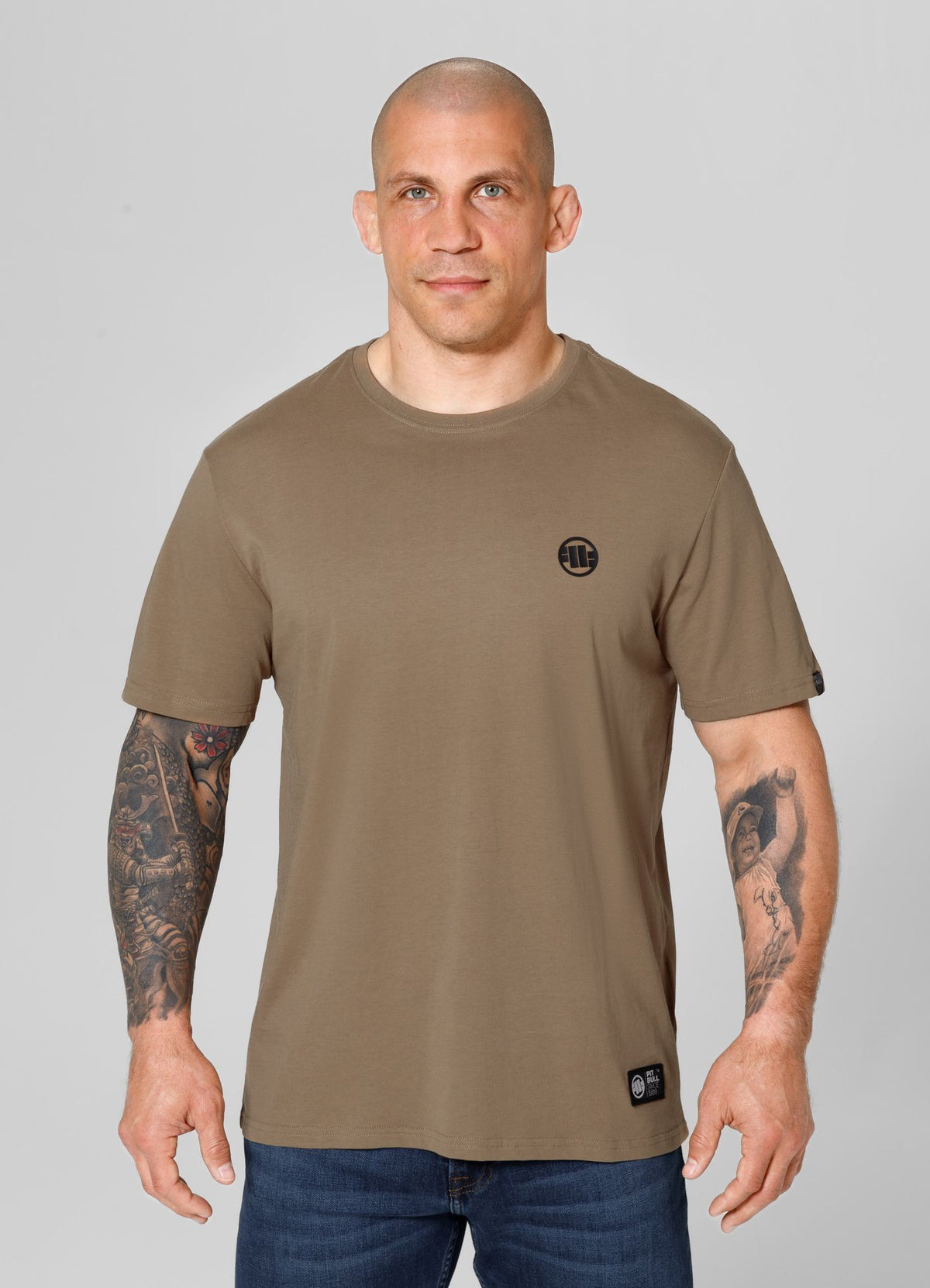 Men's T-Shirt SMALL LOGO - Coyote brown