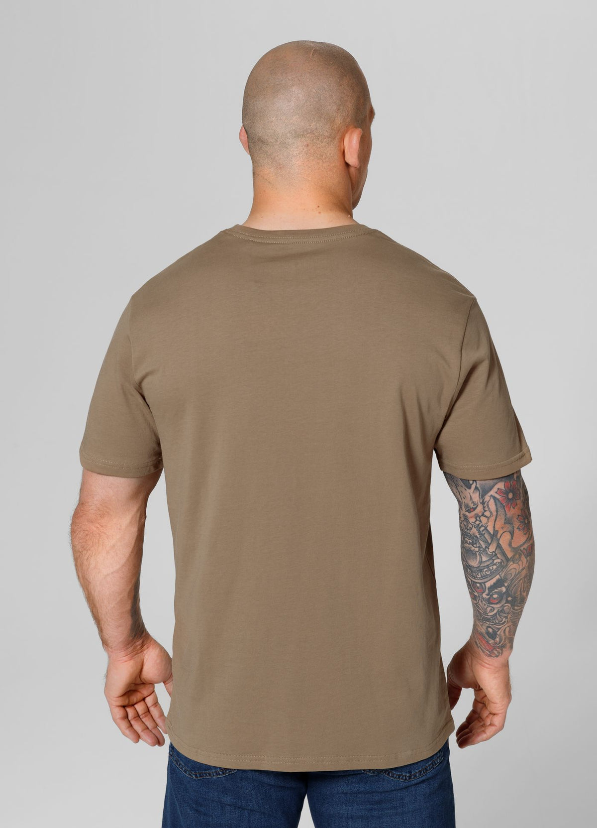 Men's T-Shirt SMALL LOGO - Coyote brown