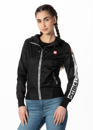 Women's transitional hooded jacket Aaricia Sleeve Logo