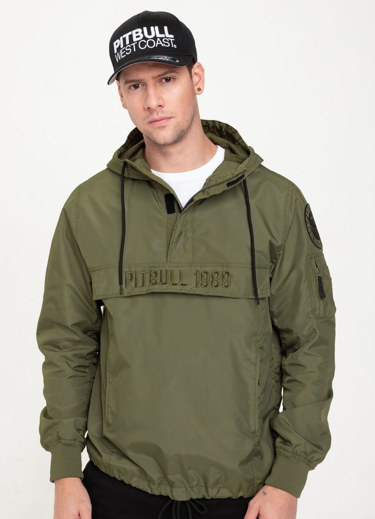 Men's Kangaroo hooded jacket Loring - Olive