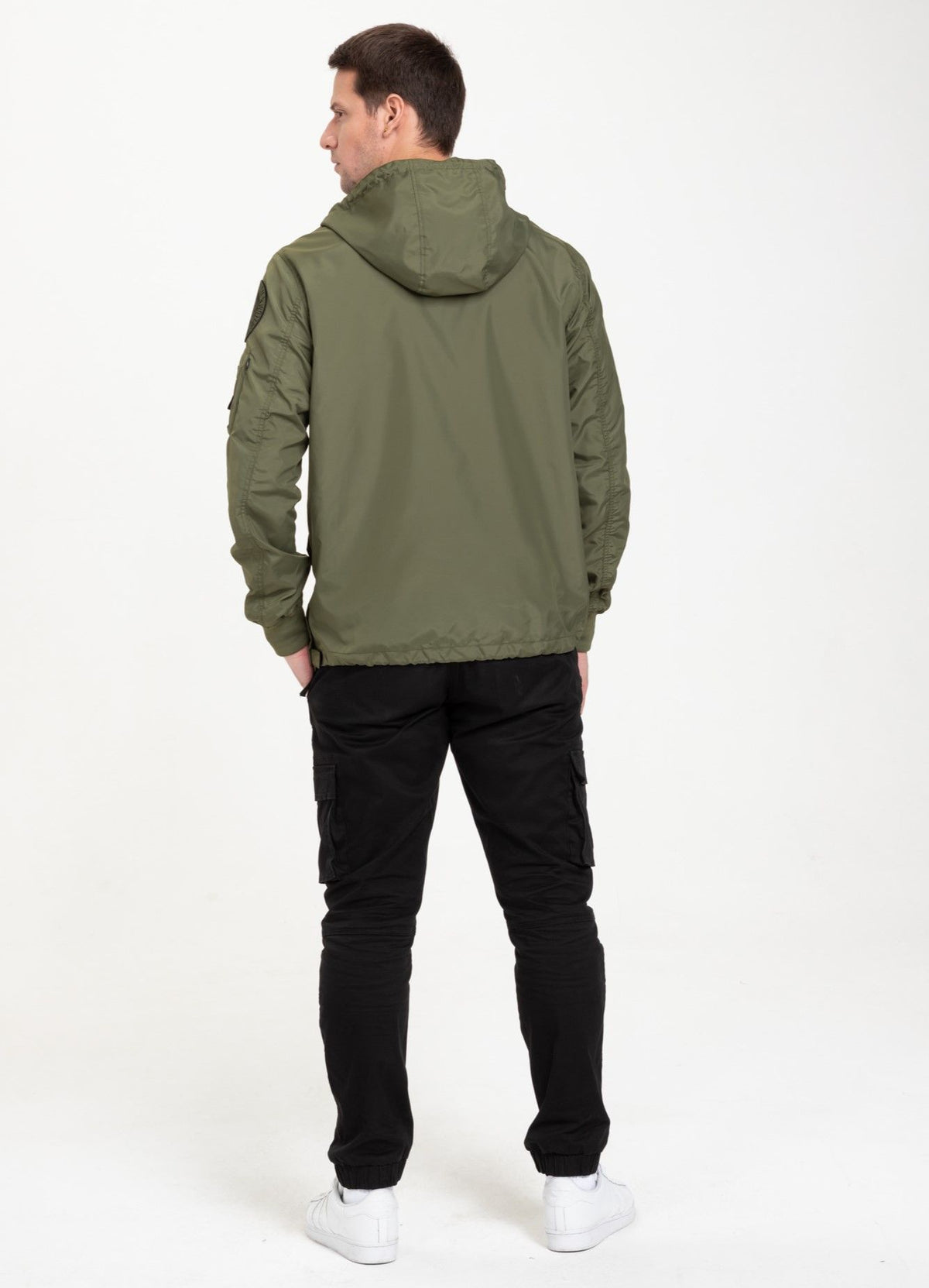 Men's Kangaroo hooded jacket Loring - Olive