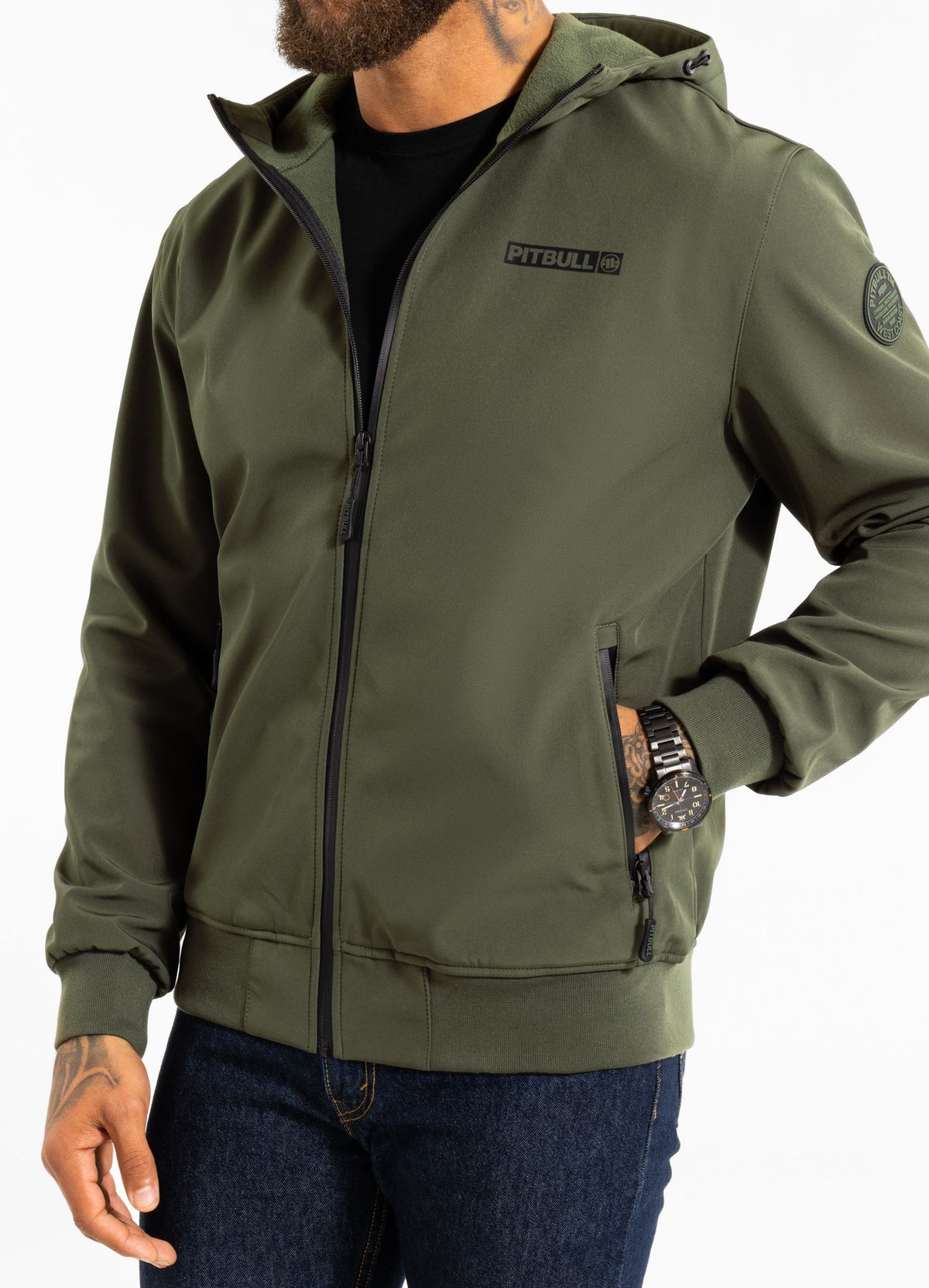 Muška Softshell jakna s kapuljačom Midway II - Olive