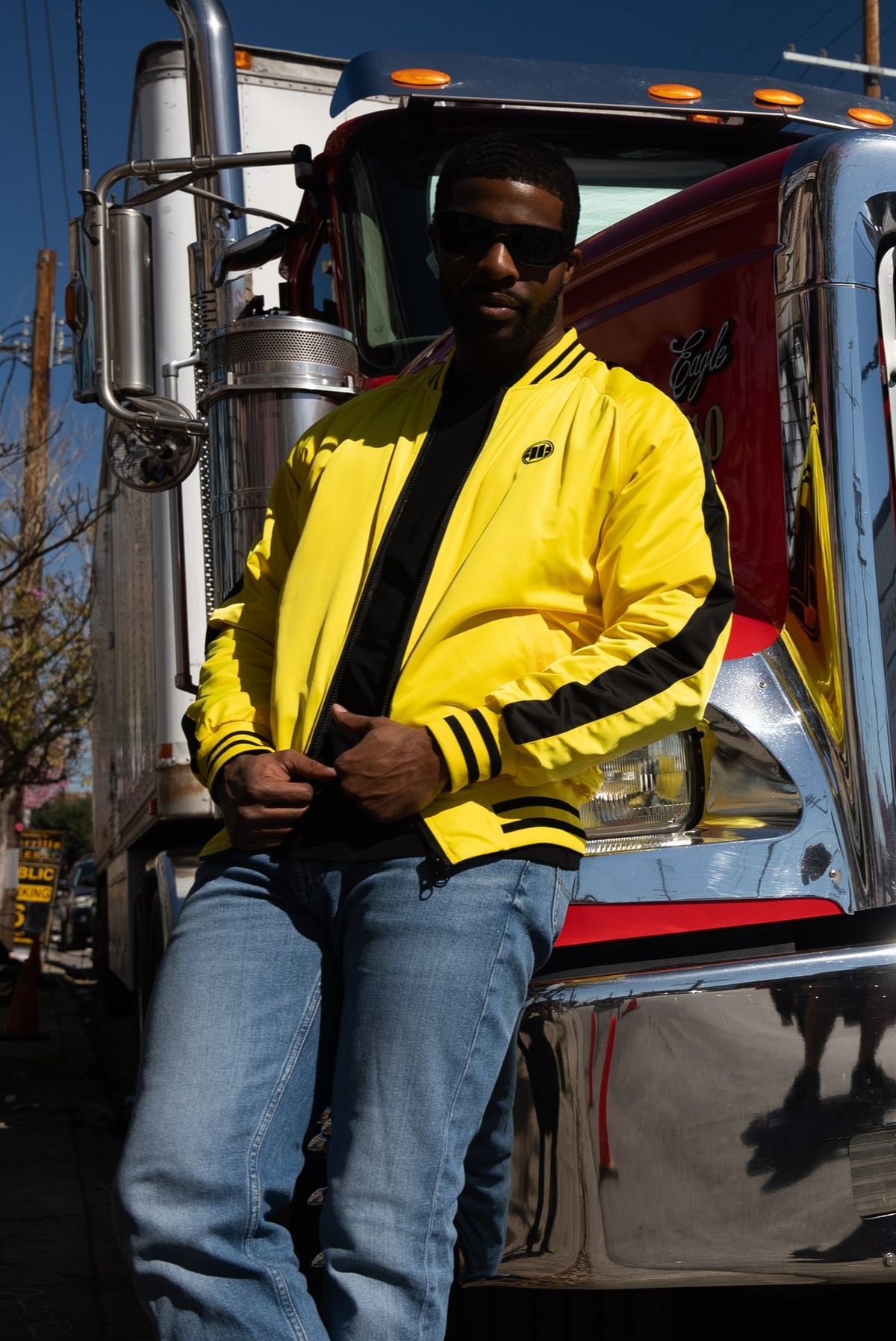 Transitional two-sided jacket Broadway Big Logo