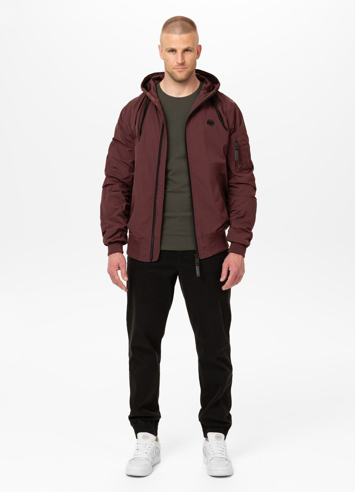 Men's hooded jacket STEIN - Burgundy