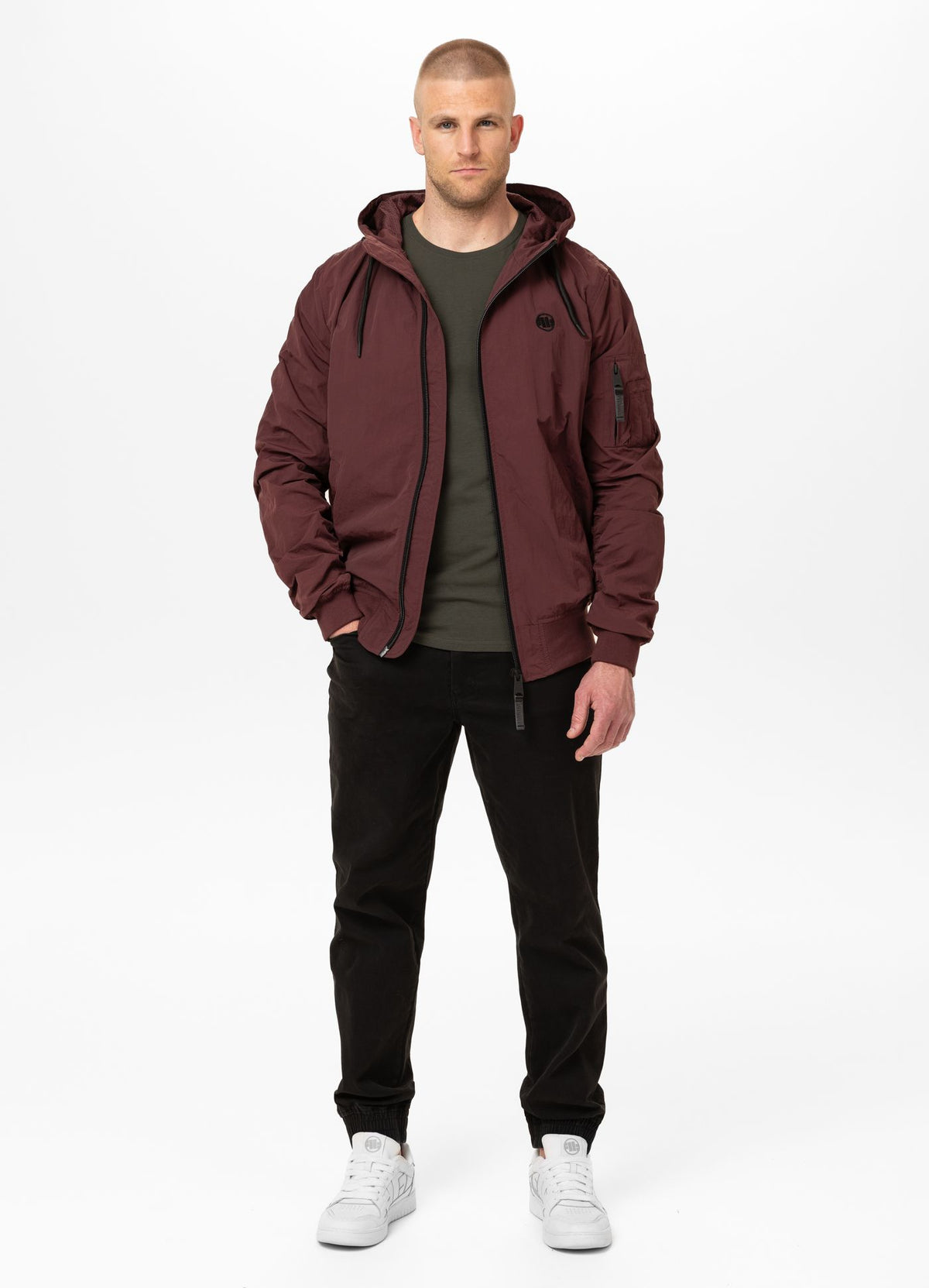 Men's hooded jacket STEIN - Burgundy
