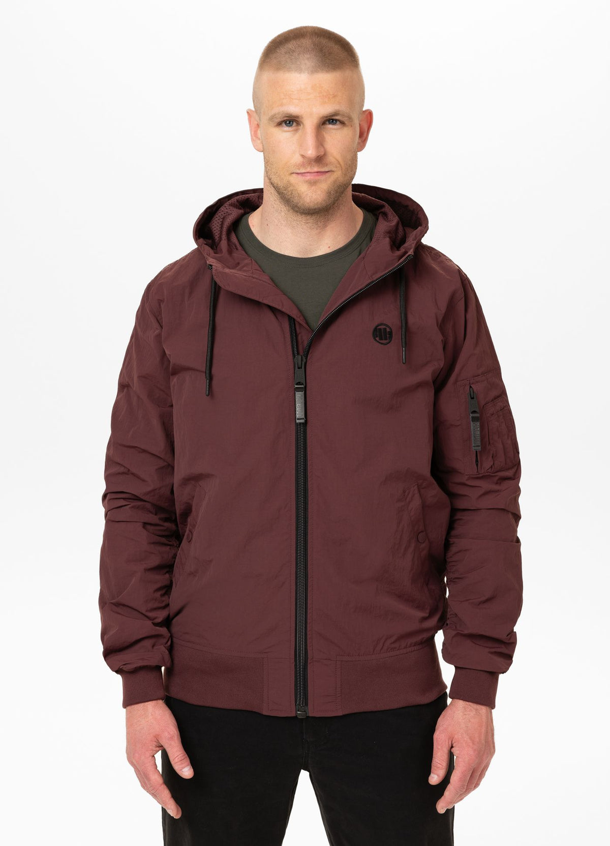 Men's hooded jacket STEIN - Burgundy