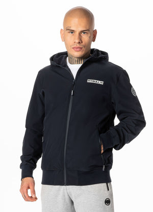 Men's hooded Softshell jacket Midway II - Navy