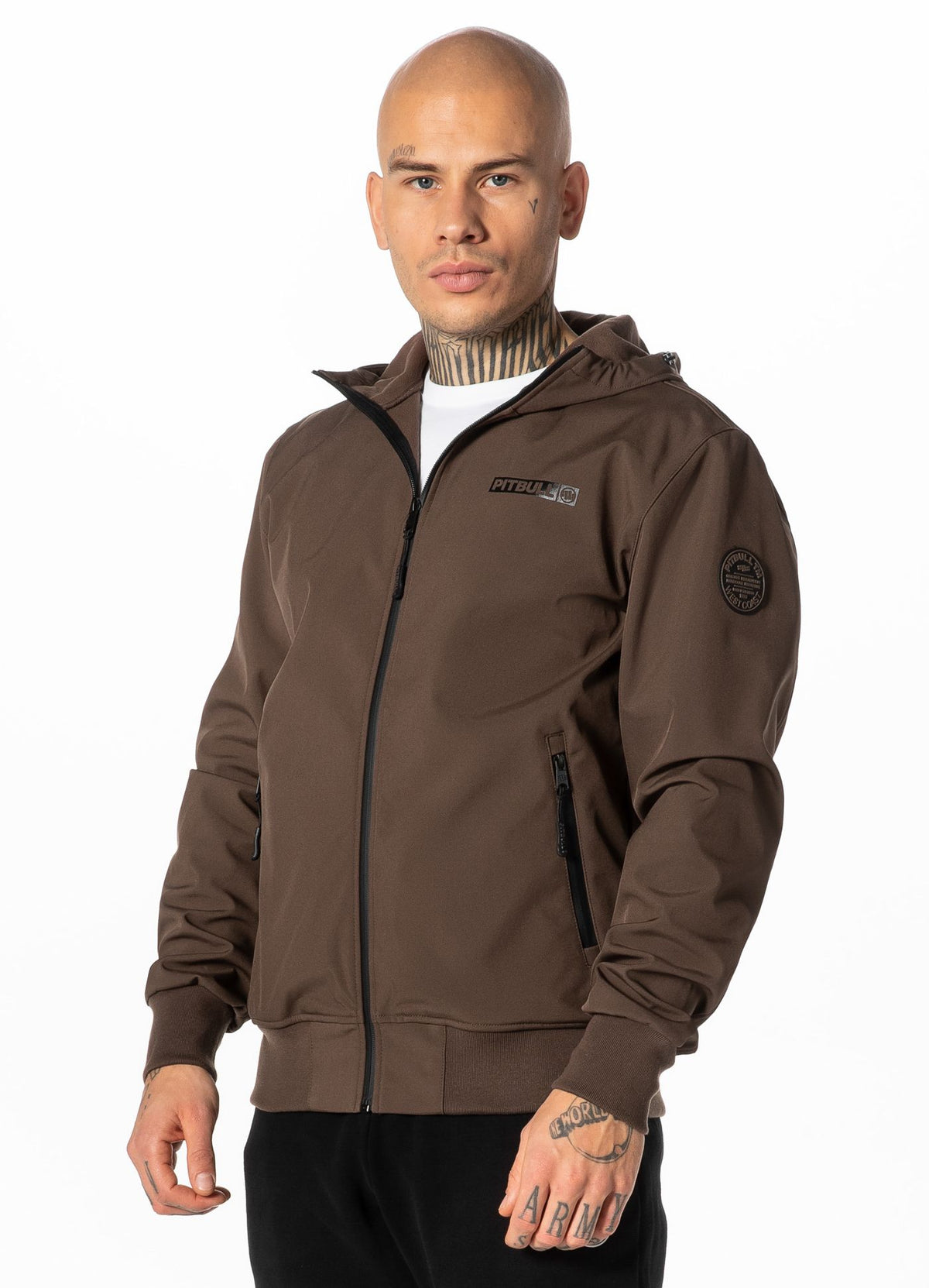 Muška Softshell jakna s kapuljačom Midway II - Tamno smeđa