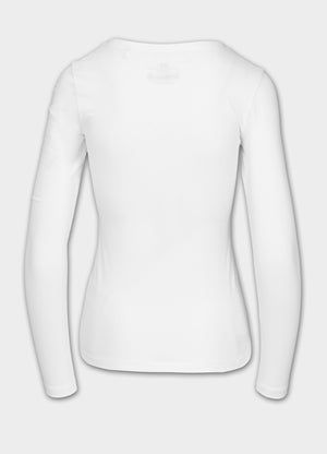 Women's longsleeve Slim Fit USA CAL - White