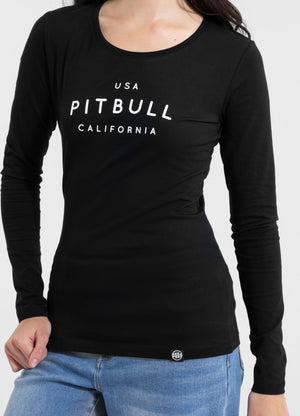 Women's longsleeve Slim Fit USA CAL - Black