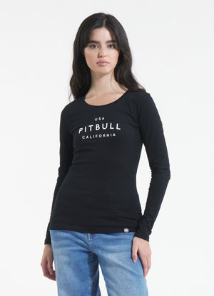 Women's longsleeve Slim Fit USA CAL - Black