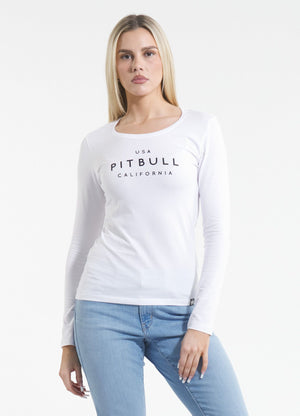 Women's longsleeve Slim Fit USA CAL - White