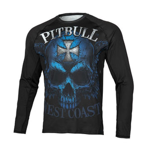 Longsleeve Rashguard Mesh Performance Pro plus Blue Skull