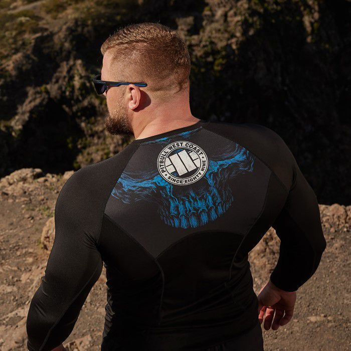 Longsleeve Rashguard Mesh Performance Pro plus Blue Skull