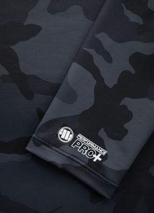 Longsleeve Rashguard Performance Pro plus All Black Camo Small Logo