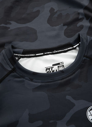 Longsleeve Rashguard Performance Pro plus All Black Camo Small Logo