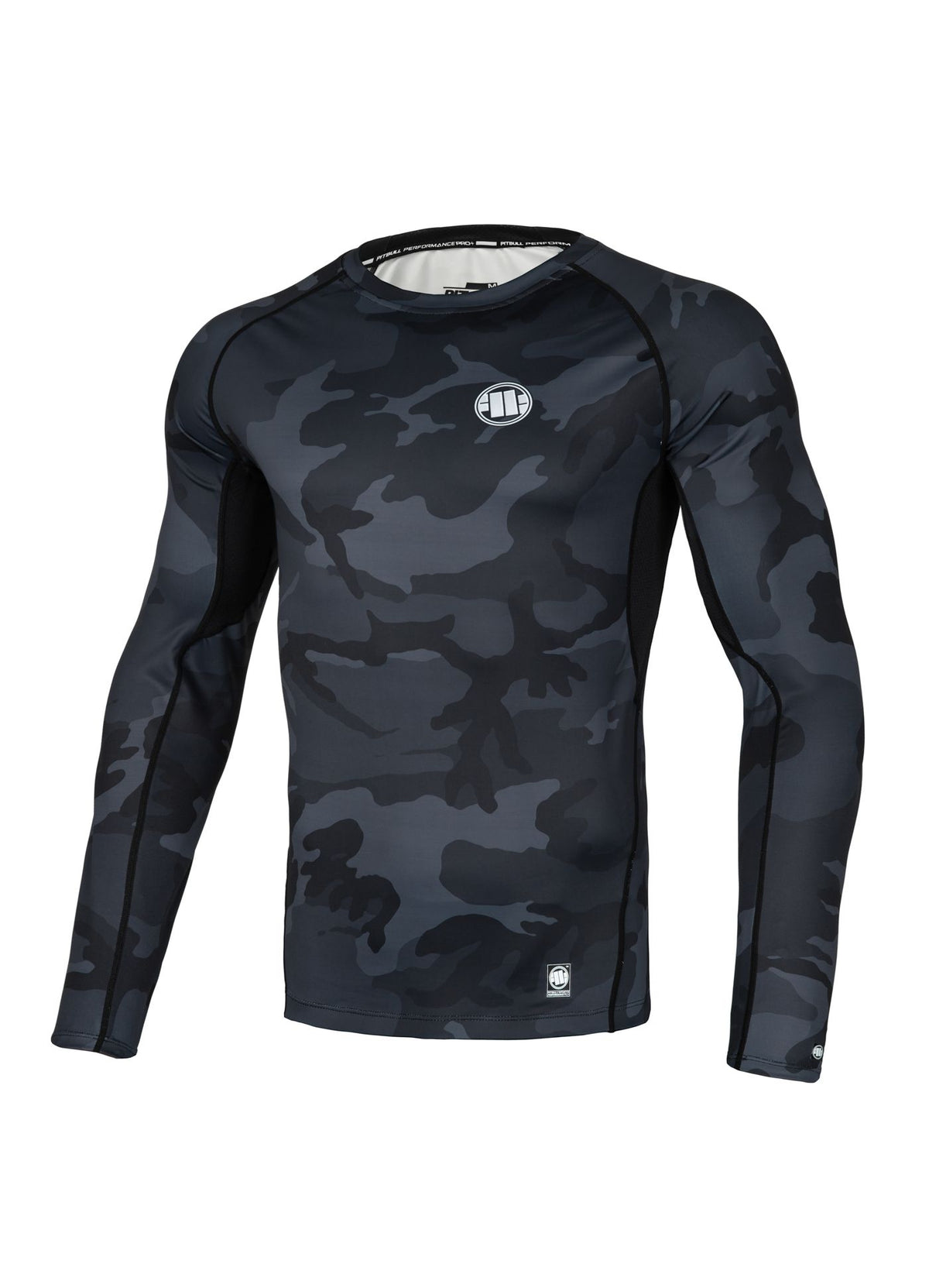 Longsleeve Rashguard Performance Pro plus All Black Camo Small Logo